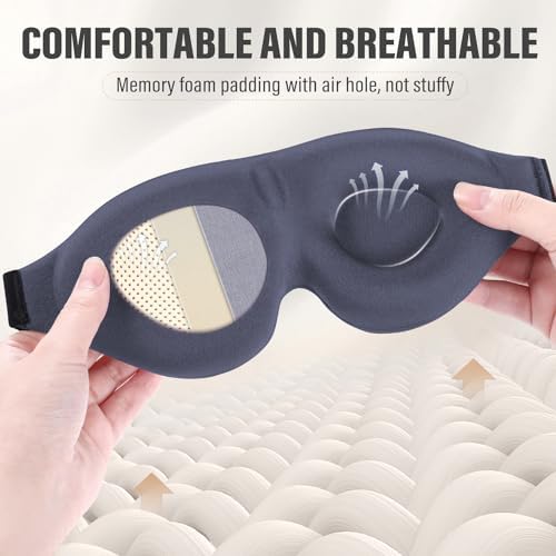 YIVIEW Sleep Mask for Side Sleeper, Light Blocking Zero Pressure Blindfold - Image 5