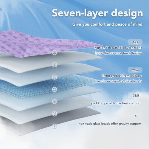 Topcee Weighted Blanket for Adults (15lbs 60"x80"), Minky Dots Heavy Blanket for Woman, Man Sleeping, Soft, Cozy and Cooling Weighted Throw Blankets, Machine Washable, Purple - Image 5