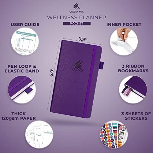 Clever Fox Wellness Planner & Food Journal Small Purple - Image 2
