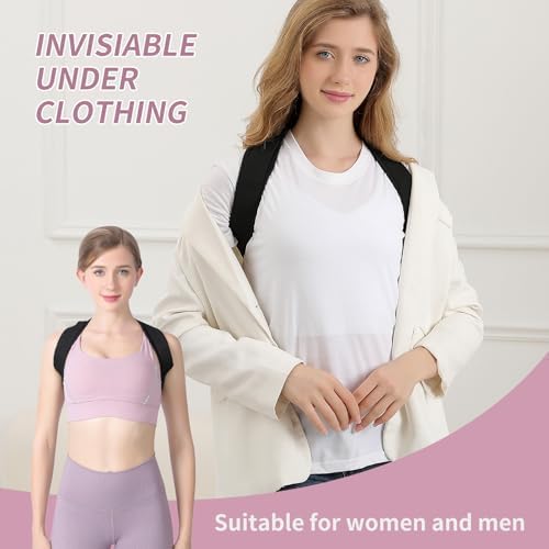 Alsoay Posture Corrector for Women and Men, Back Brace Adjustable Upper Posture Support, Back Support, Comfortable Back Straightener Support for Clavicle Support, and Providing Pain Relief from Neck - Image 4