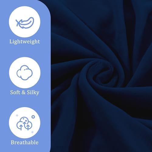 BALAPET 2 Pcs Velvet Cervical Neck Pillow Case, Soft Elasticity Pillowcase for Ergonomic Cervical Neck Pillow,Fuzzy Warm Flannel Pillow Cases with Zipper, Cover Only(Navy Blue) - Image 4
