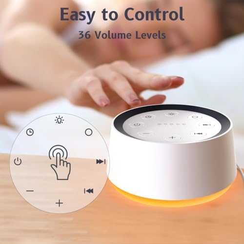 Brown Noise Sound Machine with 30 Soothing Sounds 12 Colors Night Light White Noise Machine for Adults Baby Kids Sleep Machines Memory Function 36 Volume Levels 5 Timers for Home Office Travel - Image 6