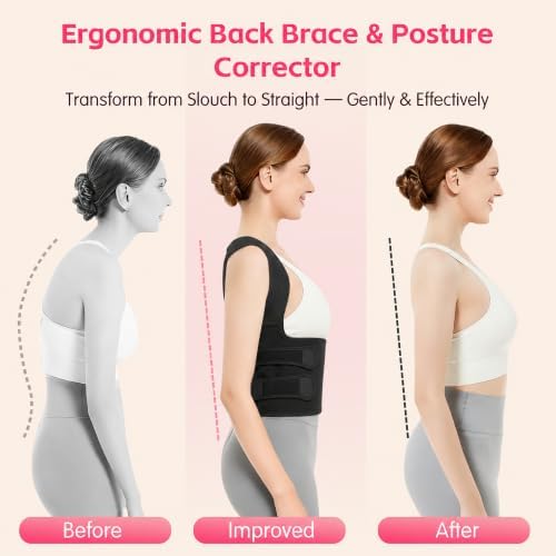 Posture Corrector for Women & Men, Adjustable Full Back Brace Support - Image 3
