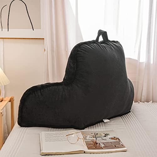 Aimuan Reading Pillow Bed Rest Wedge Large Adult Backrest Pillow with Arms Back Support for Sitting Up in Bed Cushion Incline Rest Sleeping Snoring Pillow, Black Large - Image 2