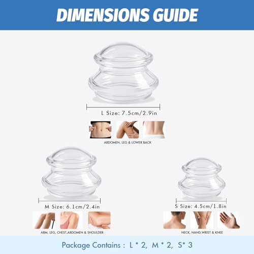 ELERA Silicone Cupping Therapy Set, Professionally Chinese Massage Cups for Cupping Therapy and Cellulite Reduction (7 Cups) - Image 3