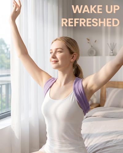 RNEMP® Sleep Upper Back Posture Corrector for Women, Ultra-Soft Lavender Back Brace for Sleeping, Lightweight & Airy, for All Night Spine Alignment & Morning Relief (Lavender Purple) - Image 6