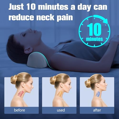 COMFYTHERA Small Neck Stretcher Pillow for Pain Relief, Soft Cervical Traction Device Neck Mild Support Pillow Memory Foam Cervical Neck Orthopedic Pillow for Tension Muscle Relax Relief (Grey) - Image 7