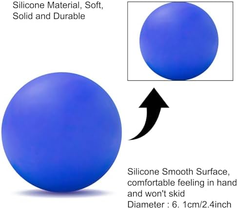 WOVTE Massage Lacrosse Ball for Sore Muscles, Shoulders, Neck, Back, Foot, Body, Deep Tissue, Trigger Point, Muscle Knots, Yoga and Myofascial Release (Royal Blue) - Image 2