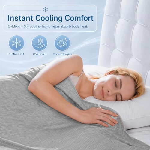 King Size Cooling Blanket for Hot Sleepers - Lightweight Breathable Cool Cold Blanket - Keep Cool for Night Sweats, Soft Thin Ice Blankets for Bed Couch Sofa, (Light Gray, 90"x108") - Image 5