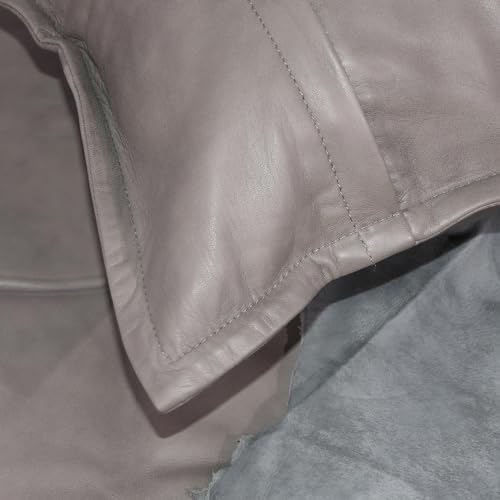 LL LEATHER LOVERS 100% Lambskin Leather Pillow Cover - Sofa Cushion Case, Decorative Throw Covers for Living Room & Bedroom, 16X24 Inch - Grey Antique Box Pack of 2 - Image 5