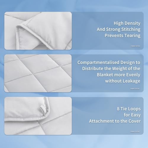 Topcee Weighted Blanket for Adults (15 lbs, 60" x 80") Queen Size Soft Cooling Heavy Blanket Sleeping, Apply to 130-160 lbs Body, Thick Breathable Blanket with Glass Bead, Easy Care - Image 5