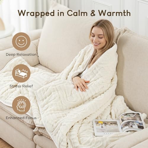 Cottonblue Weighted Blanket for Adults King Size 15lbs 80"x87" Soft Sherpa - Image 5