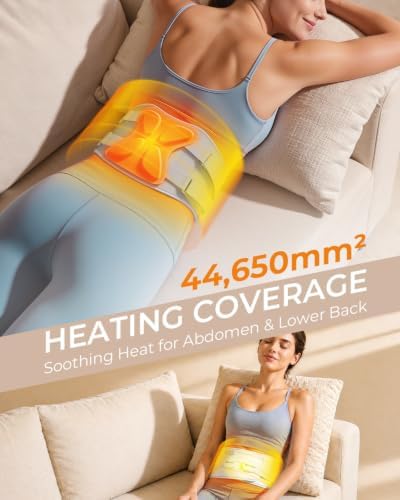 Triple Method Back Massager with Heat, 4 Motors Vibration & Lumbar Support, Dual-Zone Heating for Lower Back & Period Cramps, 10000mAh Cordless Portable Heating Pad for Muscle Relaxation - Image 4