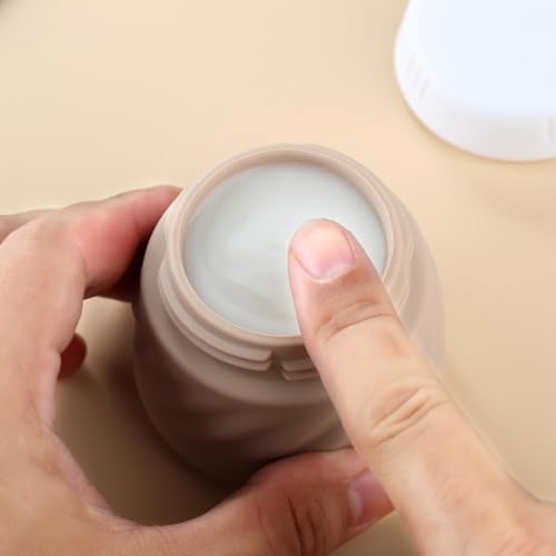 Gemice Travel Containers for Toiletries, TSA Approved 3 oz Leak-proof Silicone Travel Jars for Cream, BPA-Free Travel Size Container with Lid for Cosmetic Shampoo Cream (4 Pack) - Image 4