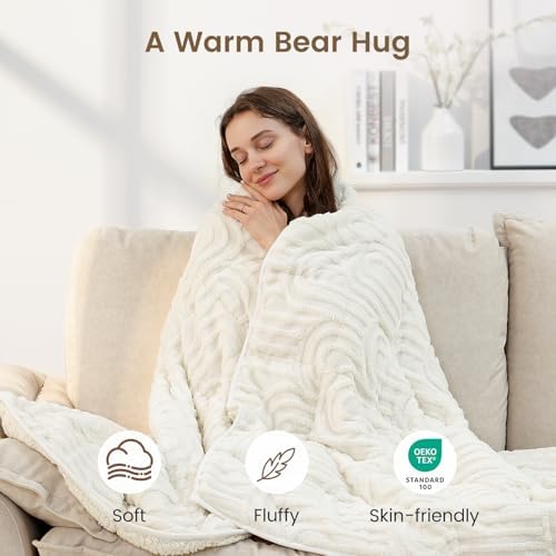 Sherpa Fleece Weighted Blanket for Adults, Dual Sided Soft, 60"x80" 20lbs - Image 4