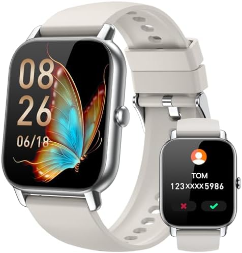 Smart Watches for Men Women, Fitness Tracker with Activity Counter/Sleep Monitor, IP68 Waterproof Smart Watch for Android iPhone iOS Compatible (Starlight, 1.83) by Unknown