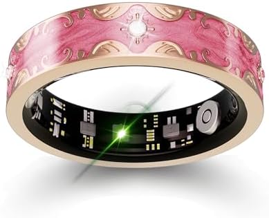 Smart Ring for Women, Baroque Inspired Design (Pink,8#) by Unknown