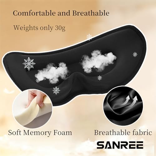 Sleep Mask for Side Sleeper Women Men,Blackout Eye Masks for Sleep - Image 5