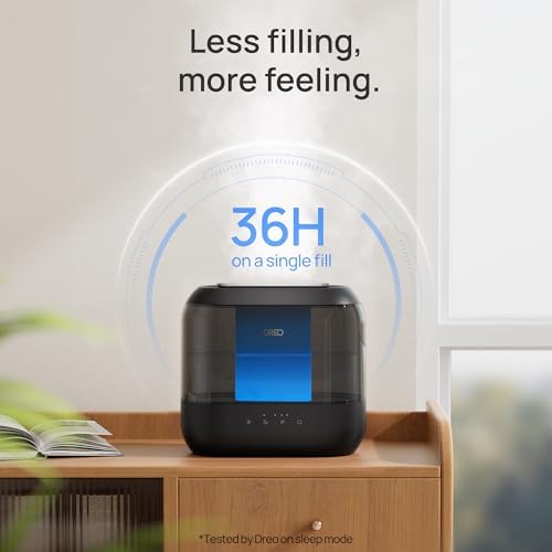 DREO 4L Humidifiers for Bedroom, 36H Runtime, 28 dB Quiet, HM311, Ebony - Image 5