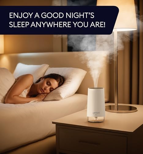 GENIANI Portable Cool Mist Humidifiers for Bedroom & Office - Ultrasonic Humidifier for Home, Baby, Small Room with Auto Shut Off, 250ML Easy to Clean Water Tank - Image 4