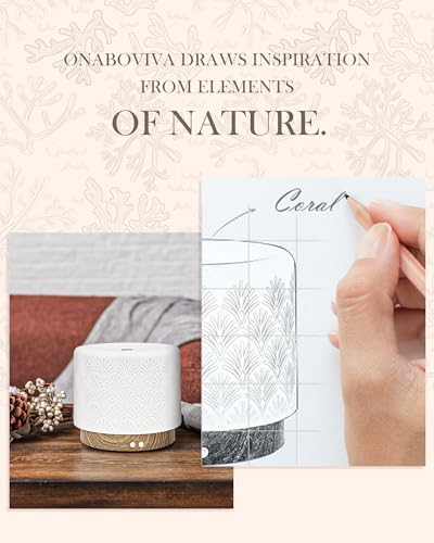 Essential Oil Diffuser - 280ml Ceramic Diffuser for Large Room & Commercial Use, 2.4MHz Aromatherapy Diffuser with Cool Mist Humidifier & Night Light, Ideal for Bedroom, Office, Yoga, Spa, Gifts - Image 4