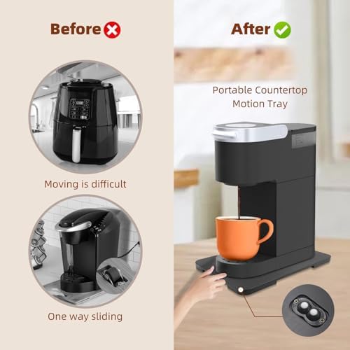 360° Rolling Tray Bamboo Appliance Slider for Kitchen Appliances - Image 3