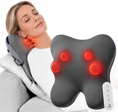 BOB AND BRAD Cordless Back Massager with Heat FSA Eligible HSA, Shiatsu Back Massager for Pain Relief Deep Tissue, 3D Kneading Massage Pillow for Pain Relief, Soothing Full-Body Relief for Family by BOBANDBRAD