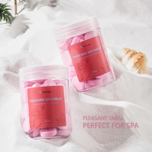 NOVAL Pedicure Spa Tablet - Fast Dissolving, Gentle & Portable Foot Soak for Softening Calluses & Hydrating Skin, Rose Scent - Image 3