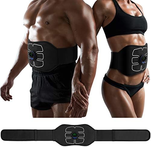 MarCoolTrip MZ ABS Stimulator,Ab Machine,Abdominal Toning Belt Workout Portable Ab Stimulator Home Office Fitness Workout Equipment for Abdomen Black by MarCoolTripMZ