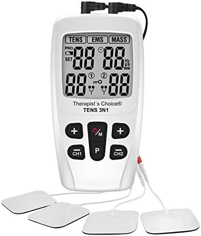 Therapist’s Choice® TENS3N1 Dual Channel, Digital Combo with TENS, EMS and Massage with Accessories, White by Unknown