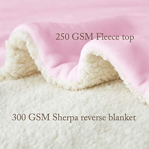 LBRO2M Sherpa Fleece Bed Blanket Super Soft Plush Warm Throw Twin 65"X90" - Image 4