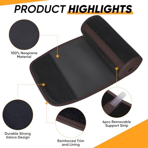 APEXUP Waist Trainer for Women Lower Belly Fat, Men Sweat Band, Stomach Wrap, Waist Trimmer with Removable Lumbar Support - Image 5