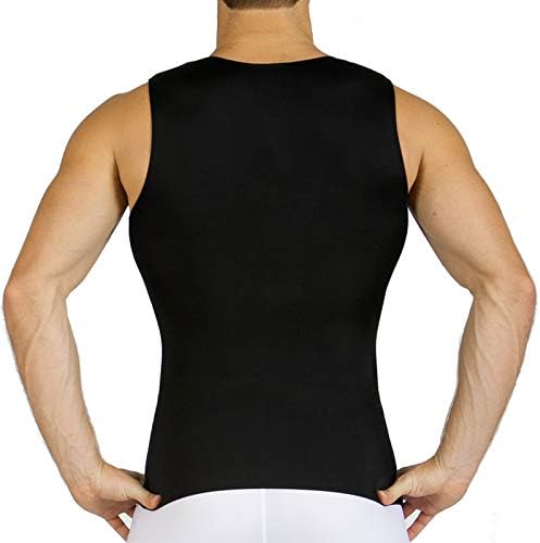 Insta Slim Mens Compression Sleeveless V Neck Muscle Shirt- Slimming Body Shaper Undershirt - Image 5
