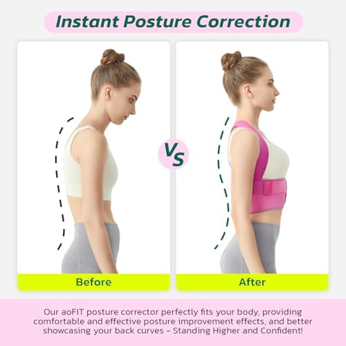 AOFIT Posture Corrector for Women, Lightweight Back Brace Blue S - Image 2