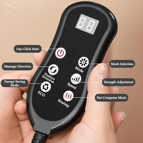 Back Massager with Heat, Shiatsu Neck and Back Massager for Pain Relief Deep Tissue, 3D Deep Kneading Cushion Massage for Neck Shoulder Legs, Suitable for Office and Home, Gifts for Men Women - Image 6