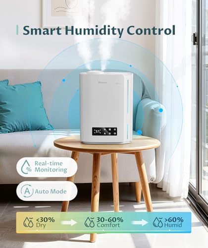 BREEZOME 6L Humidifier for Bedroom Large Room Smart Humidistat Control - Image 3