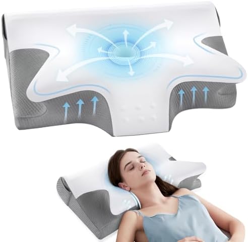Ergonomic Cervical Neck Pillow for Neck Pain Relief by ComRola