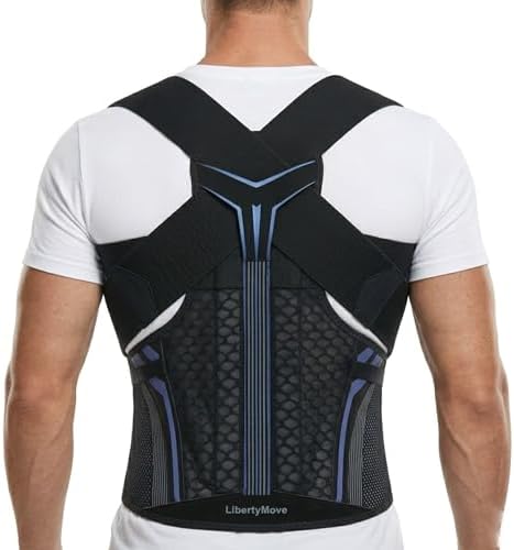 Back Brace Posture Corrector for Men, Adjustable Full Back Support Brace by Unknown