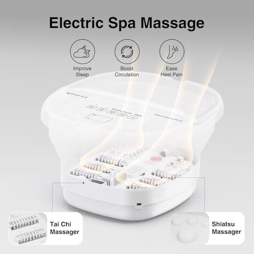 Pedicure Foot Spa with Bubble and Heat,Collapsible Foot Soaking Tub with Remote Control,Pedicure Tools for Feet,Foot Bath Soak Tub Gift for Women/Men,Mom/Dad - Image 2