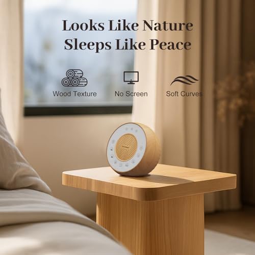 HOUSBAY Sound Machine White Noise for Sleep with Wood Grain - Image 6