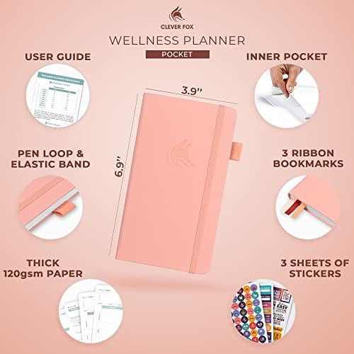 Clever Fox Wellness Planner & Food Journal Small Light Pink - Image 2