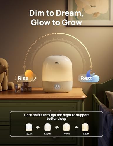 DREO Smart Humidifiers for Bedroom Baby HM409S, 1500+ RGB Night Light & Sleep Routine Trainer, Ultra Quiet 28dB & 3L Top Fill Cool Mist Humidifier for Nursery, Air humidifier for Plants Indoor, Yellow - Image 4
