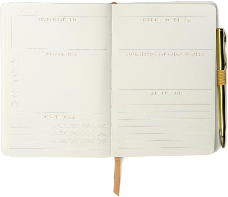 DesignWorks Ink Daily Gratitude Journal with Pen, Pink, 4.5 x 6.5 in - Image 5