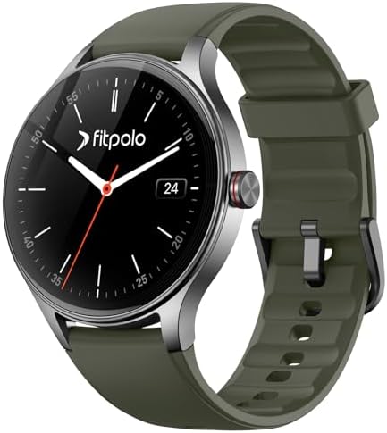 Smart Watch for Men Women, 105+ Sports Modes Fitness Tracker (Green) by Fitpolo