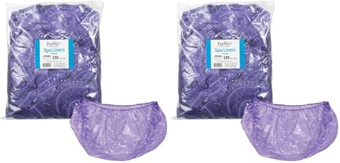 ForPro Spa Liners, Fit All Pedicure Spas, Disposable Pedicure Liners, Purple, 100-Count (Pack of 2) by ForProProfessionalCollection
