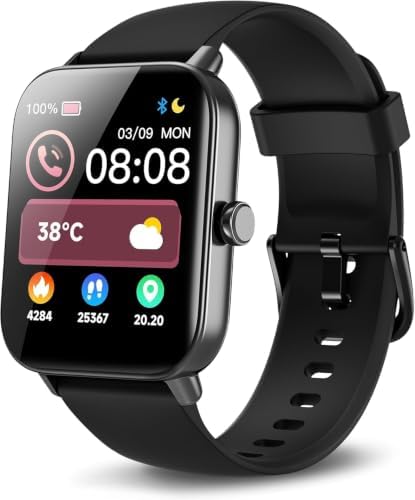 Smart Watches for Men Women, Alexa Built-in, 1.8" Smartwatch with Heart Rate/SpO2/Sleep/Stress, IP68 Waterproof Fitness Tracker with Bluetooth Call (Answer/Make), 101+ Sports Modes, for Android iPhone by GydomUSOfficial