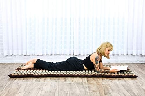 Leewadee - Kapok Roll Mat – Handcrafted Folding Sleep & Relaxation Mattress from Thailand, Ideal as Guest Bed, Camping Mat, Yoga Mat or Traditional Futon, 75 x 39 inches, Brown - Image 2