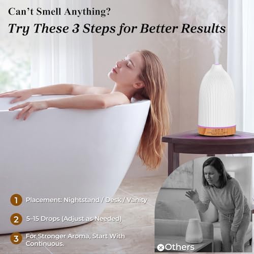 URPOWER 2PCS 150mL Essential Oil Diffusers for Home Aromatherapy Diffuser - Image 7