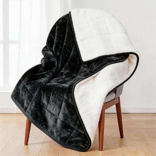 Alomidds Weighted Blanket for Adult 12 lbs, 48” x 72”, Dark Grey by Alomidds