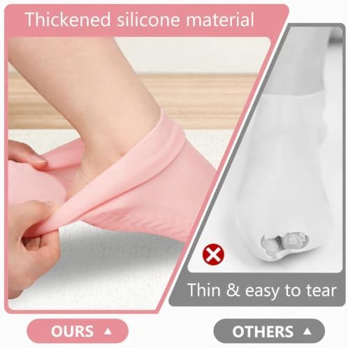 Silicone Moisturizing Socks for Dry Cracked Feet for Men & Women - Image 4